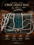  aleena hand made leather crocodile 