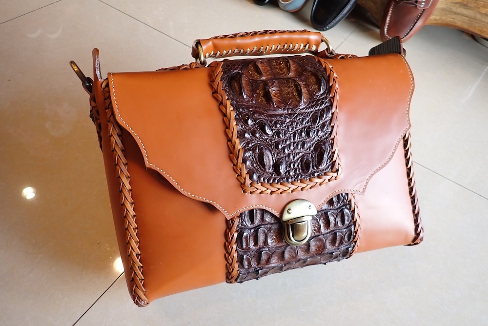  crocodile bag leather custom made thailand 