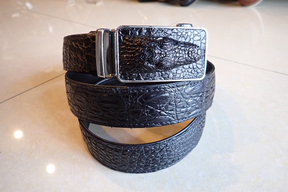  crocodile belt custom made leather 