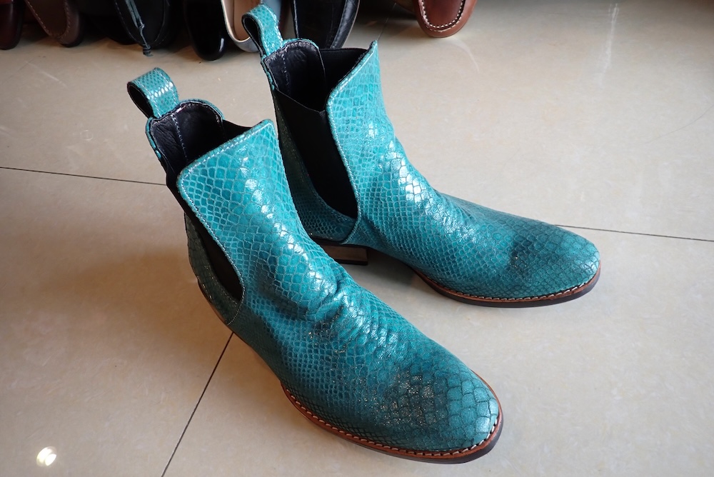  crocodile boots hand made leather 