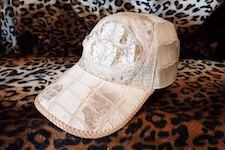  crocodile hat custom made leather 