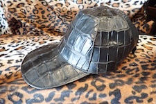  crocodile hat hand made leather 