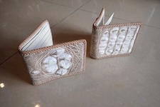  crocodile wallet leather hand made 