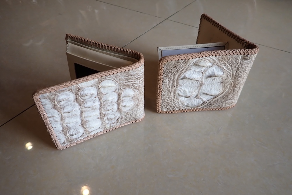  crocodile wallet leather custom made 