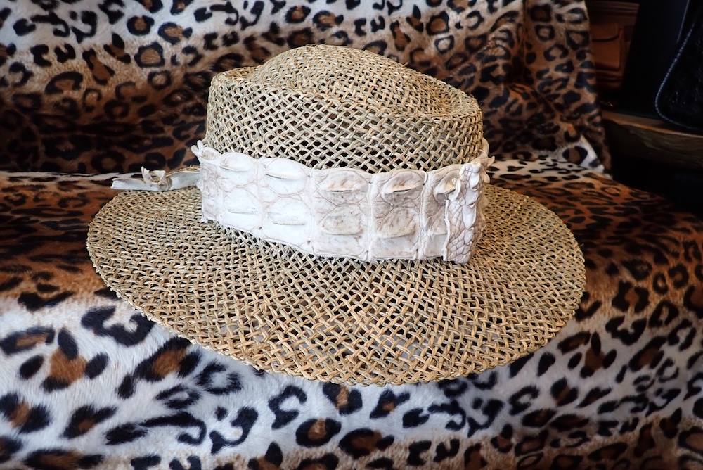  hats crocodile leather 
