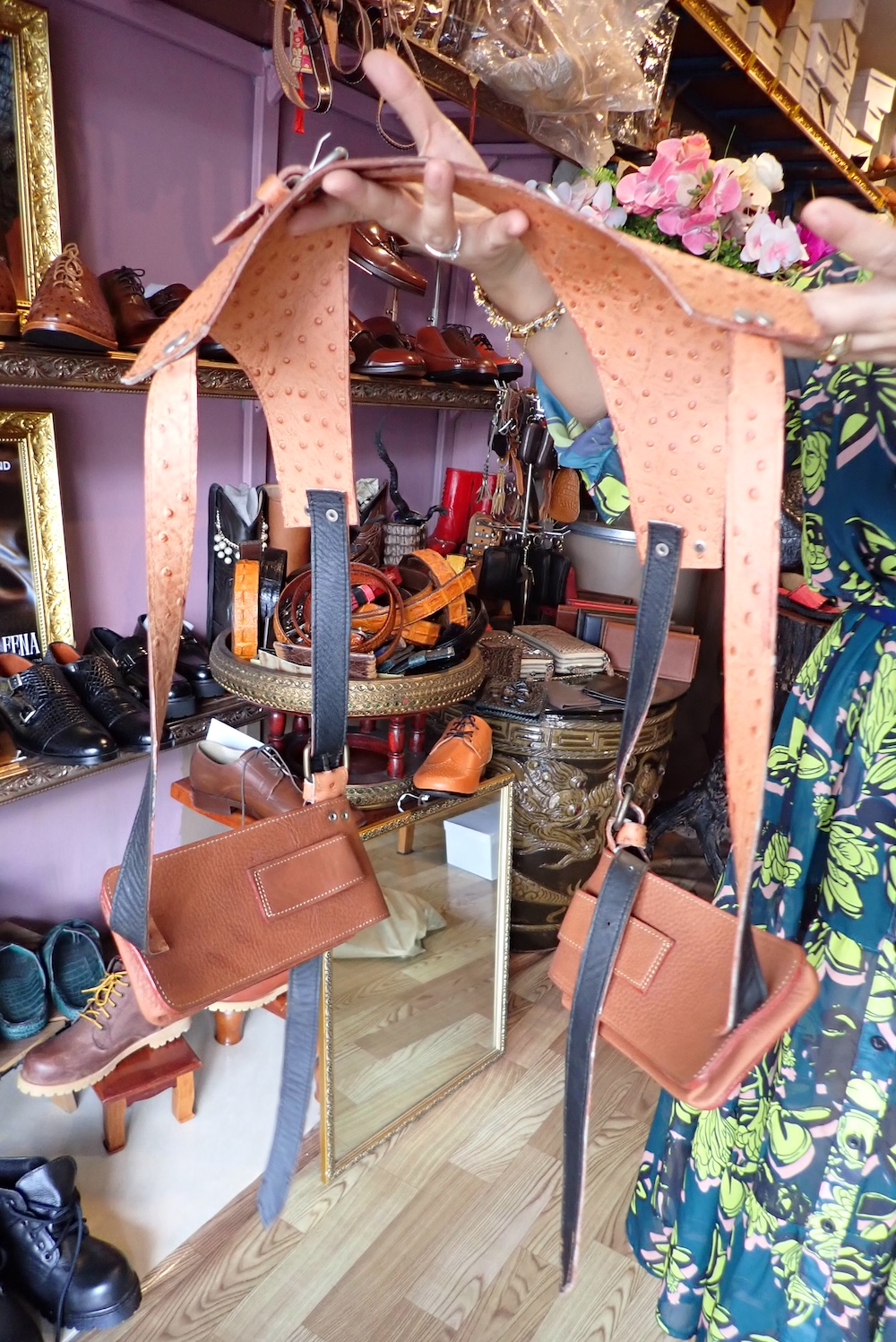  ostrich leather custom made 
