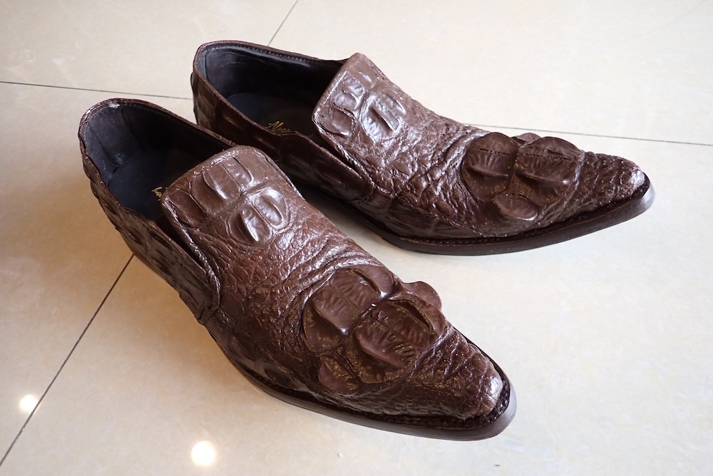 shoes crocodile leather hand made