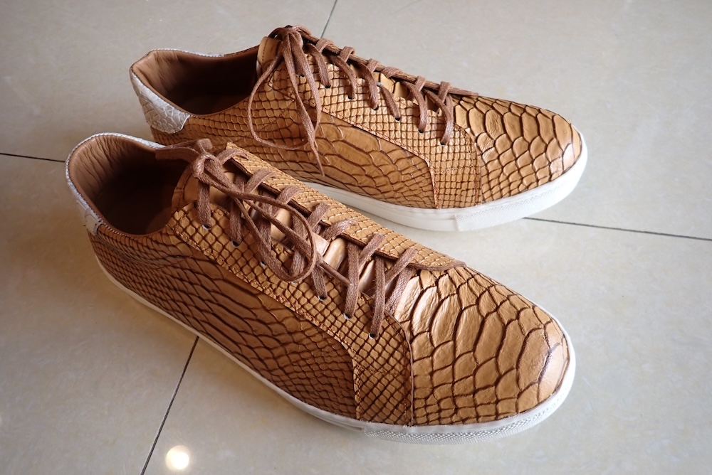 shoes custom made python