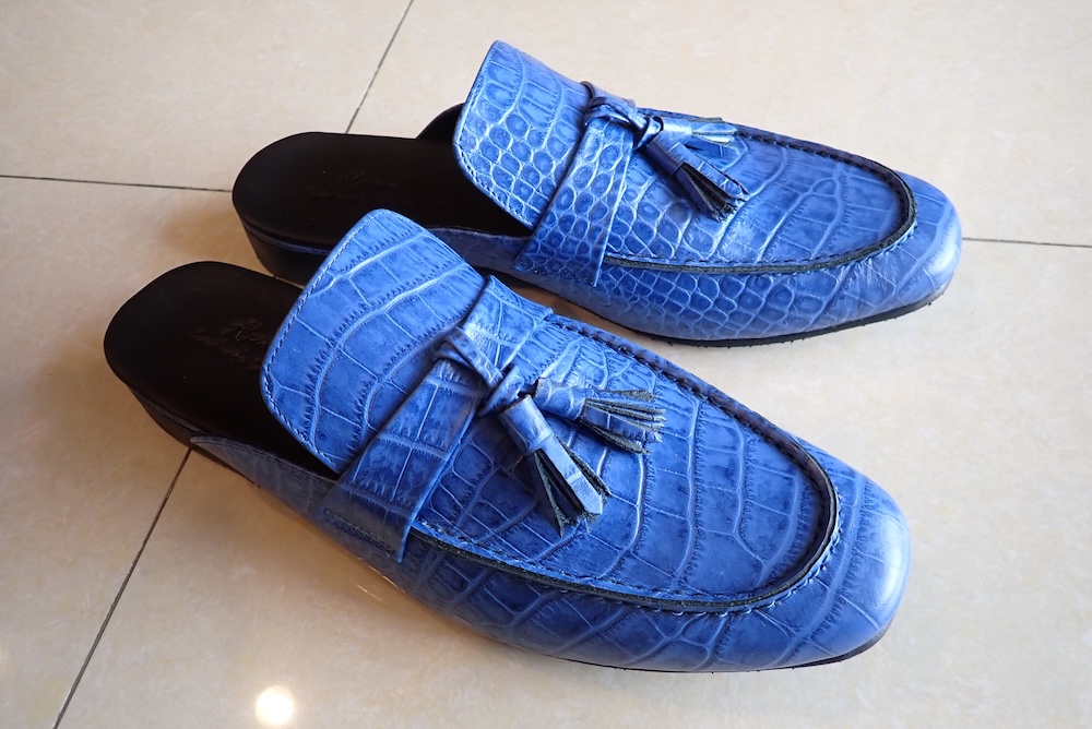 shoes leather crocodile
