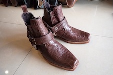  shoes leather hand made ostrich 