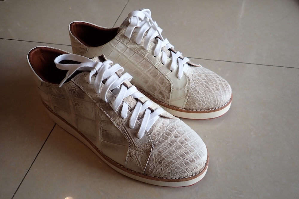 shoes leather python