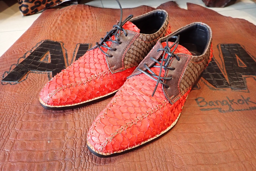 shoes lizard leather hand made